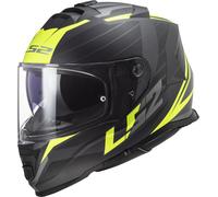 LS2, Casque Moto Intégral Storm II Nerve Matt Black H-V Yellow, L