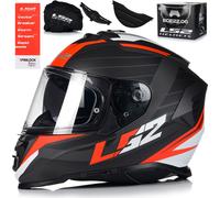Casque Intégral LS2 FF800 Storm II Nerve Mat Noir/RougeL Mat Noir,Rouge