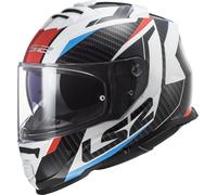 LS2 FF800 Storm II Racer Casque, blanc-rouge-bleu, taille 3XL pour homme