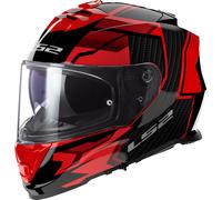 LS2 FF800 Storm II Tracker Casque, noir-rouge, taille 2XL pour homme