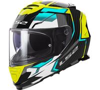 LS2 FF800 Storm II Tracker casque, noir/jaune-néon, XS (53/54)