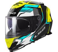LS2 FF800 Storm II Tracker Casque, noir-jaune, taille M pour homme