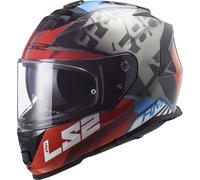 LS2 FF800 Storm Sprinter Casque, noir-gris-rouge, taille 2XL pour homme