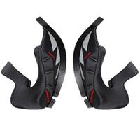 LS2 FF805 ECE06/FIM, coussinets de joue XL Noir/Rouge Noir/Rouge