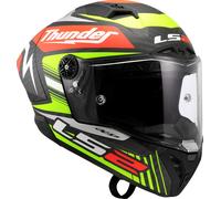 LS2 FF805 Thunder GP Aero Replica Black, casque intégral XXL Noir/Jaune Néon/Rouge Noir/Jaune Néon/Rouge