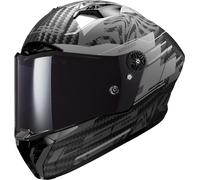 LS2 Helmets Casque FF805 Thunder GP Aero Polar noir mat avec visière foncée et sac à dos