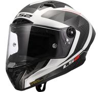 LS2 FF805 Thunder GP Raute Carbon Casque, gris-blanc, taille S pour homme