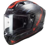 LS2 FF805 Thunder Sputnik Carbon Casque, noir-rouge, taille XS pour homme
