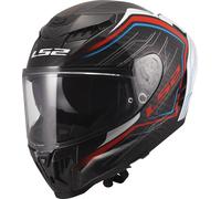 LS2 Helmets – Casque moto FF807 Dragon Subic – Blanc/Bleu/Rouge – Taille L