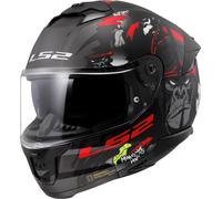 LS2 FF808 Stream II Angry Monkey, casque intégral S Mat Noir/Rouge/Gris Mat Noir/Rouge/Gris