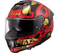 LS2, Casque Moto Intégral Stream II Drako Gloss Black Red, 3XL