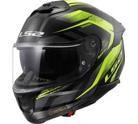 LS2 FF808 Stream II Fury Casque, noir-jaune, taille XS pour homme