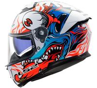 LS2 Helmets Casque intégral FF808 Stream II Inferno Blanc/bleu brillant Taille 3XL/XL