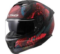 LS2 FF808 Stream II Jungle Casque, noir-rouge-bleu, taille M pour homme