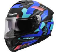 LS2 Casque moto intégral Stream II Mika Noir/Bleu Homme Taille 3XL