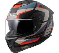 LS2 FF808 Stream II Road Casque, noir-bleu-orange, taille 3XL pour homme