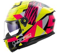 LS2 Casque intégral Stream II Tiger Multicolore jaune fluo/rose XXL
