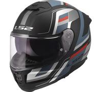LS2 Casque intégral FF808 Stream II Vintage Mat Noir/Gris/Bleu Taille S