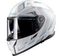 LS2 FF811 Vector II Alizer Casque, blanc-argent, taille 2XS pour homme