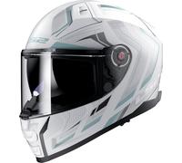 LS2 FF811 Vector II Alizer Casque, Blanc/argent, Taille XS (53/54)