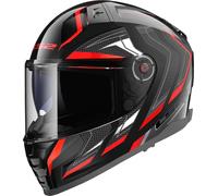 LS2 FF811 Vector II Alizer Helm, schwarz/rot, XL (61/62)