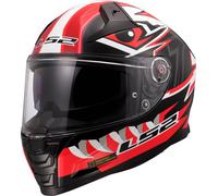 LS2 FF811 Vector II Buntri Casque, noir-blanc-rouge, taille L pour homme