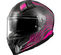 LS2 FF811 Vector II Carbon Flux Casque, noir-pourpre, taille XL pour homme