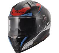 LS2 FF811 Vector II Carbon Savage Casque, Blanc/Bleu/Rouge, Taille S (55/56)