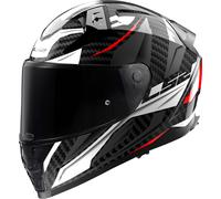 LS2 Casque moto FF811 Vector II Carbon Savage White / Red / Grey 3XL