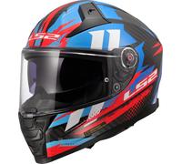 LS2 FF811 Vector II Carbon Tantic Casque, blanc-rouge-bleu, taille 2XS pour homme