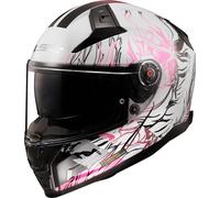 LS2 FF811 Vector II Darflo Casque, Blanc/Rose, Taille XXS (51/52)