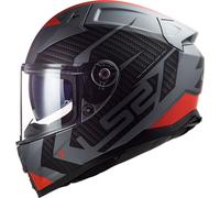LS2 FF811 Vector II Splitter, casque intégral 4XL Mat Noir/Gris/Rouge Mat Noir/Gris/Rouge