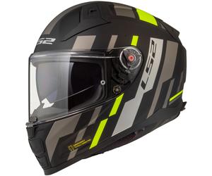 LS2 FF811 Vector II Tron Casque, noir/jaune néon, Taille XXL (63/64)