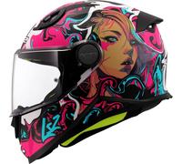 LS2, Casque Moto Intégral Enfant Kid CYBERG Matt Purple Cyan, M