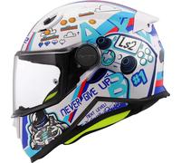 LS2 FF812 Kid Next Level casque pour enfants, blanc/bleu/rouge, Y/S (47/48)