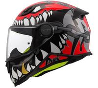 LS2 Helmets Casque intégral FF812 Kid Punk gris-rouge Enfant Taille M