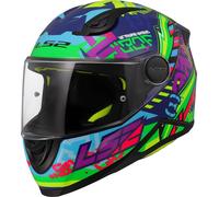 LS2 Helmets - Casque moto intégral enfant Kid SVENT - Gloss Blue Green - Taille M