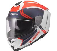 LS2 FF817 Challenger II Titan, casque intégral L Mat Blanc/Bleu/Rouge Mat Blanc/Bleu/Rouge
