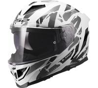 LS2 FF818 Storm III Kaos Casque, gris-blanc, taille 2XS pour homme