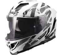 LS2 FF818 Storm III Kaos, casque intégral XXL Blanc/Gris/Noir Blanc/Gris/Noir
