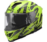 LS2 FF818 Storm III Kaos Casque, noir-jaune, taille XS pour homme