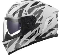 LS2 FF818 STORM III KAOS Integralhelm weiss-grau M