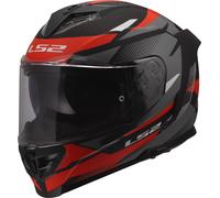 LS2 FF818 Storm III Komai Casque, noir-rouge, taille XS pour homme