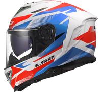 LS2 FF818 STORM III KOMAI Integralhelm weiss-blau-rot XXL