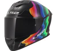 LS2 FF820 Rapid III Flow Casque, noir-multicolore, taille XS pour homme