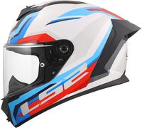 LS2 Helmets Casque FF820 Rapid III Hyper, blanc/rouge/bleu, Taille 2XS Homme