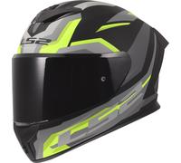 LS2 Helmets Casque intégral FF820 Rapid III Hyper M Mat Noir/Gris/Jaune Néon