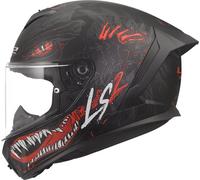 LS2, Casque Moto Intégral RAPID III KAIJU II Black Red White, L
