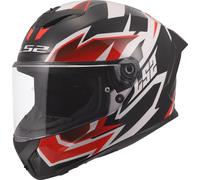 LS2 FF820 Rapid III Xtrem Casque, noir-blanc-rouge, taille XS pour homme