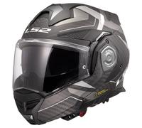 LS2, Casque Moto Modulable ADVANT X Carbon Horizon Matt Silver Grey, XXL